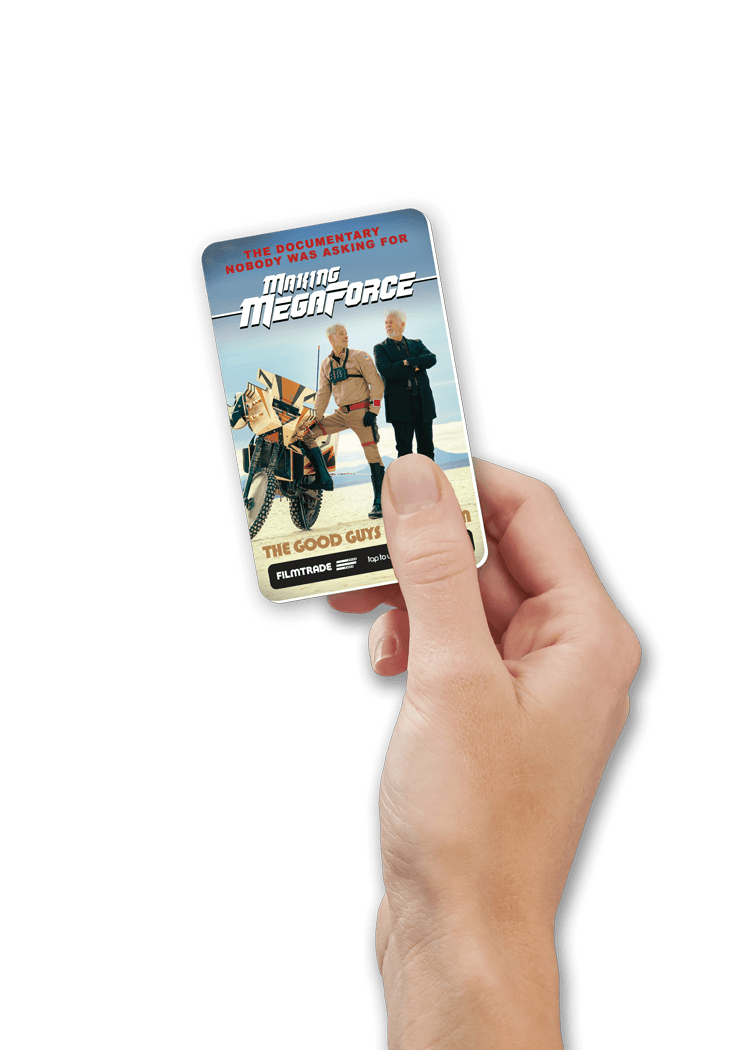 Hand holding FilmTrade card